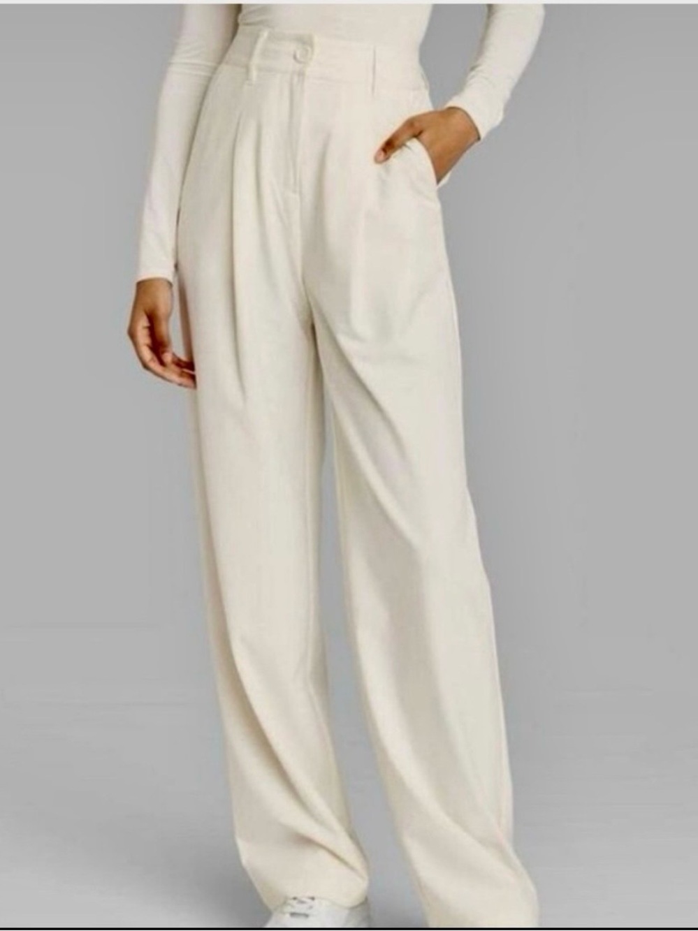 Women's Wide Leg Trousers - Wild Fable ™ Off-White Size 2 NWOT